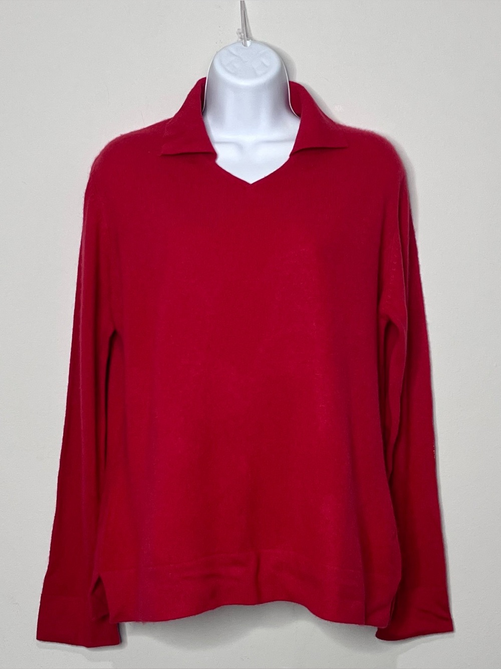 Vintage Westbound 100% Cashmere Sweater Women's Size Large Red Jumper V-Neck
